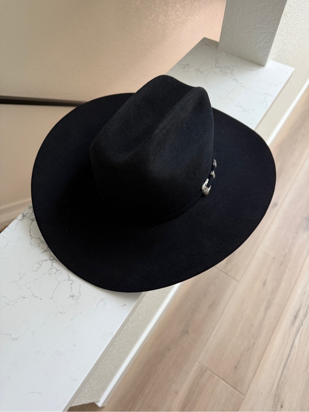 stetson Black felt women’s western cowboy hat 6x
